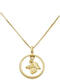 Kette mit Anh&auml;nger Firetti "Schmuck Geschenk Gold 375 Halsschmuck Halskette Goldkette Venezianer", gold (gelbgoldfarben), Halsketten, Jungen, Gelbgold 375, L: 38 B: 1mm, Kette mit Anh&auml;nger, mit Zirkonia (synth.), B:1mm