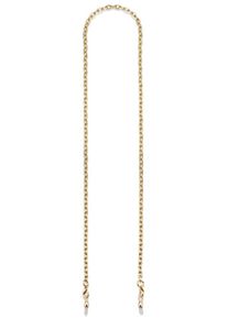 Brillenkette Bruno Banani "Schmuck Geschenk - Perfekt zu Brille und Sonnenbrille", gold (gelbgoldfarben), Trageb&auml;nder, DamenL:75cm, Aluminium, Messing, Silikon, Brillenkette, als Maskenkette tragbar, L:75cm