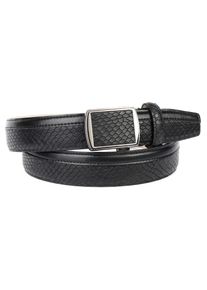 Lederg&uuml;rtel Anthoni Crown, Herren, Gr. 85, schwarz, Leder, Reptilienpr&auml;gung, G&uuml;rtel Lederg&uuml;rtel, in Schlagenoptik