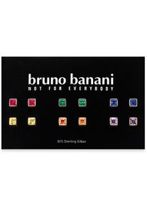 Ohrstecker-Set Bruno Banani "Mulitpack Schmuck Geschenk Silber 925 Ohrschmuckset Regenbogen", silber (silberfarben, mehrfarbig, mehrfarbig), Ohrringe, Damen, Silber 925 (Sterlingsilber), Ohrstecker-Set, mit Zirkonia (synth.)