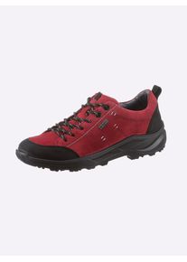 Schn&uuml;rschuh Jomos, Damen, Gr. 40, rot, Veloursleder, Schuhe Schn&uuml;rschuh