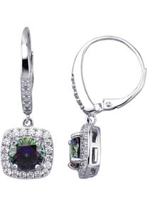 Paar Ohrh&auml;nger Firetti "Schmuck Geschenk Silber 925 Ohrschmuck Ohrringe Kissenform", silber (silberfarben, kristallwei&szlig;, kristallwei&szlig;), Ohrringe, Damen, Silber 925 (Sterlingsilber), Paar Ohrh&auml;nger, mit Zirkonia (synth.)