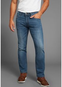 Stretch-Jeans Arizona, Herren, Gr. 42, L&auml;nge 34, blau (blau used), Denim/Jeans, Obermaterial: 98% Baumwolle, 2% Elasthan, unifarben, Basic, straight fit lang, Jeans Stretch-Jeans, gerade geschnittenes Bein, niedrige Leibh&ouml;he, Topseller