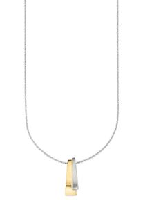 Kette mit Anh&auml;nger Bruno Banani "Schmuck Geschenk Silber 925 Halsschmuck Halskette Ankerkette", gold (silberfarben, gelbgoldfarben), Halsketten, Damen, Silber 925 (Sterlingsilber), L: 45 B: 0,8mm, Kette mit Anh&auml;nger, B:0,8mm