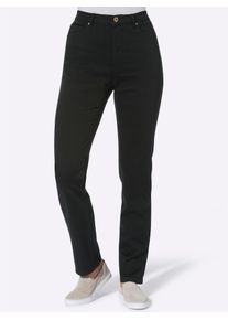 5-Pocket-Jeans Classic Basics, Damen, Gr. 46, Normalgr&ouml;&szlig;en, schwarz, 98% Baumwolle, 2% Elasthan, unifarben, lang, Jeans 5-Pocket-Jeans