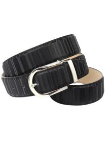 Lederg&uuml;rtel Anthoni Crown, Damen, Gr. 105, schwarz, Leder, unifarben, G&uuml;rtel Lederg&uuml;rtel, in schillernder 3D-Optik