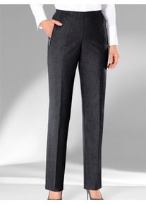 Webhose Adelina, Damen, Gr. 46, Normalgr&ouml;&szlig;en, grau (anthrazit, meliert), 66% Polyester, 32% Viskose, 2% Elasthan, meliert, lang, Hosen Webhose