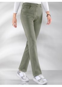 Bequeme Jeans Classic Basics, Damen, Gr. 46, Normalgr&ouml;&szlig;en, gr&uuml;n (schilf), 98% Baumwolle, 2% Elasthan, unifarben, lang, Jeans Bequeme Jeans