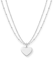 Kette mit Anh&auml;nger Thomas Sabo "Herz" Gr. 45, silber (silberfarben), Halsketten, Damen, 45, Silber 925 (recycelt), Kette mit Anh&auml;nger
