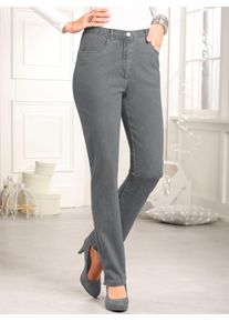 Bequeme Jeans Classic Basics, Damen, Gr. 42, Normalgr&ouml;&szlig;en, grau (grau, denim), 81% Baumwolle, 17% Polyester, 2% Elasthan, unifarben, lang, Jeans Bequeme Jeans
