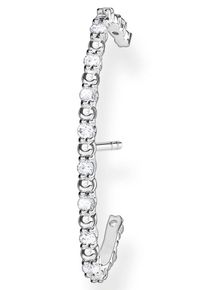 Single-Ohrstecker Thomas Sabo "wei&szlig;e Steine silber", bunt (silberfarben, wei&szlig;, kristallwei&szlig;), Ohrringe, Damen, Silber 925 (recycelt), Single-Ohrstecker, mit Zirkonia (synth.)
