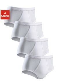 Slip Clipper, Herren, Gr. 3, 4 Stk., wei&szlig;, Feinripp, Obermaterial: 100% Baumwolle, unifarben, k&ouml;rpernah, Unterhosen Slip, schlichtes Basic f&uuml;r jeden Tag aus Feinripp, Topseller