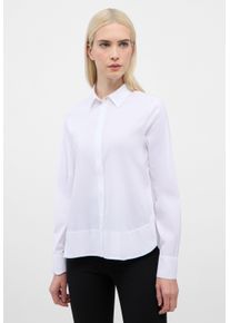 Hemdbluse Eterna "LOOSE FIT", Damen, Gr. 36, wei&szlig;, 79% Baumwolle, 3% Elasthan, 18% Polyamid, Blusen Hemdbluse, EASY IRON (b&uuml;gelleicht)