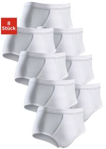 Slip Clipper, Herren, Gr. 9, 8 Stk., wei&szlig;, Feinripp, Obermaterial: 100% Baumwolle, unifarben, k&ouml;rpernah, Unterhosen Slip, schlichtes Basic f&uuml;r jeden Tag aus Feinripp