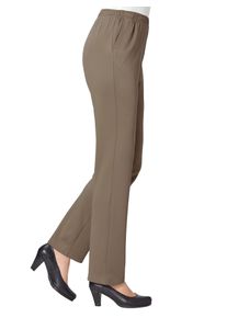 Jerseyhose Classic Basics, Damen, Gr. 46, Normalgr&ouml;&szlig;en, grau (taupe), 100% Polyester, gemustert, unifarben, lang, Hosen Jerseyhose