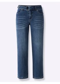 7/8-Jeans Casual Looks, Damen, Gr. 46, Normalgr&ouml;&szlig;en, blau (blau, stone, washed), 78% Baumwolle, 20% Polyester, 2% Elasthan, unifarben, 7/8-L&auml;nge, Jeans 7/8-Jeans