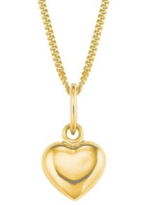 Kette mit Anh&auml;nger Amor "Little Golden Heart", gold (goldfarben), Halsketten, M&auml;dchen, Gelbgold 375, L: 38, Kette mit Anh&auml;nger, Made in Germany