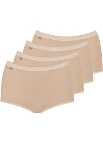Maxislip Sloggi "Basic+", Damen, Gr. 42, beige, Single Jersey, Obermaterial: 95% Baumwolle, 5% Elasthan, figurbetont, Unterhosen Maxislip, weiche N&auml;hte, Baumwollmischung, Topseller