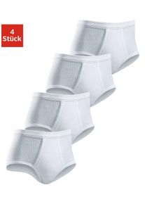 Slip Clipper, Herren, Gr. 3, 4 Stk., wei&szlig;, Doppelripp, Obermaterial: 100% Baumwolle, unifarben, k&ouml;rpernah, Unterhosen Slip, schlichtes Basic f&uuml;r jeden Tag aus Doppelripp, Topseller