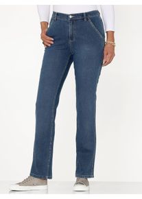 Bequeme Jeans Classic Basics, Damen, Gr. 46, Normalgr&ouml;&szlig;en, blau (blau, stone, washed), 81% Baumwolle, 17% Polyester, 2% Elasthan, unifarben, lang, Jeans Bequeme Jeans
