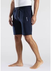 Sweatshorts BENCH. LOUNGEWEAR, Herren, Gr. 44/46 (S), N-Gr, blau (navy), Sweatware, Obermaterial: 60% Baumwolle, 40% Polyester, unifarben, Basic, bequem ca. Mitte Knie, Hosen Sweatshorts, mit seitlichen Taschen, Topseller
