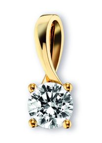 Kettenanh&auml;nger ONE ELEMENT "Zirkonia Anh&auml;nger aus 333 Gelbgold", gold, Schmuckanh&auml;nger, Damen, mit Zirkonia, Gelbgold 333, Kettenanh&auml;nger