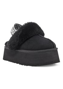 UGG Australia Hausschuh UGG "Funkette", Damen, Gr. 7 (38), schwarz, Lammfell, Veloursleder, Schuhe Hausschuh, mit modischer Plateausohle