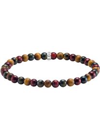Armband Thomas Sabo "Talisman-Armband" Gr. 21, silber (silberfarben, blau, rot, braun, blau, rot, braun), Armb&auml;nder, Damen, 21, Silber 925 (recycelt), Armband, mit Tigerauge
