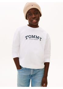 Langarmshirt Tommy Hilfiger, Jungen, Gr. 74, wei&szlig;, Single Jersey, Obermaterial: 100% Baumwolle, unifarben, regular fit normal, Rundhals, eingesetzt angesetztes B&uuml;ndchen, Shirts Langarmshirt, Regular fit, f&uuml;r Kinder bis 16 Jahre