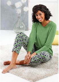 w&auml;schepur Schlafanzug W&Auml;SCHEPUR, Damen, Gr. 44/46, bunt (apfel, schwarz, kariert), 50% Baumwolle, 50% Modal, Homewear-Sets Schlafanzug