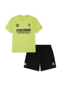 T-Shirt & Shorts Converse "CNVB MULTI HIT GFX SHORT SET", Jungen, Gr. 104 (4), schwarz, Obermaterial: 60% Baumwolle, 40% Polyester, KOB Set-Artikel T-Shirt & Shorts, f&uuml;r Children, 2-teilig, f&uuml;r sportliche Aktivit&auml;ten