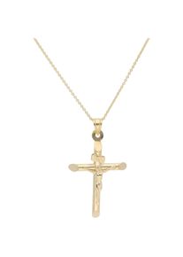Kette mit Anh&auml;nger Smart Jewel "Kette Anh&auml;nger Kreuz, Silber 925", gold, Halsketten, Herren, Silber 925 (Sterlingsilber), Kette mit Anh&auml;nger