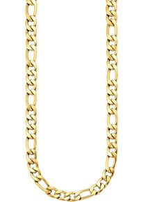 Edelstahlkette "Schmuck Geschenk Edelstahl Halsschmuck Figarokette", gold (gelbgoldfarben), ANISTON JEWELRY & WATCHES, Halsketten, Damen, Edelstahl, L: 47 B: 6,6mm, Edelstahlkette, B:6,6mm