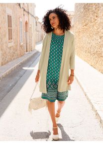 Longstrickjacke Inspirationen, Damen, Gr. 38, sand, 50% Baumwolle, 50% Polyacryl, unifarben, Strickjacken Longstrickjacke