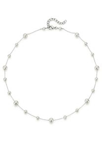 Perlenkette Firetti "Schmuck Geschenk Halsschmuck Halskette Perle", bunt (silberfarben, wei&szlig;), Halsketten, Damen, Perlen Silber 925 (Sterlingsilber), L: 49, Perlen, Silber 925 (Sterlingsilber), Perlenkette, Made in Germany - mit S&uuml;&szlig;wasserzuchtperle