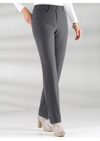 Thermohose COSMA, Damen, Gr. 195, Extrakurzgr&ouml;&szlig;en, grau, 55% Polyester, 45% Baumwolle, unifarben, lang, Hosen Thermohose