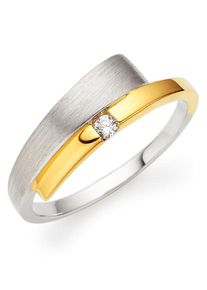 Fingerring Bruno Banani "Schmuck Geschenk Silber 925 Damenring" Gr. 59, gold (silberfarben, gelbgoldfarben, kristallwei&szlig;), Fingerringe, Damen, 59, Silber 925 (Sterlingsilber), 1,7mm, Fingerring, mit Zirkonia (synth.)