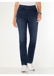 Bequeme Jeans Casual Looks, Damen, Gr. 46, Normalgr&ouml;&szlig;en, blau, stone, washed, 98% Baumwolle, 2% Elasthan, unifarben, lang, Jeans Bequeme Jeans