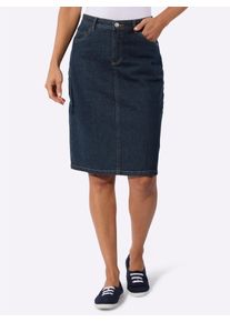 Jeansrock Casual Looks, Damen, Gr. 40, dunkelblau, 99% Baumwolle, 1% Elasthan, unifarben, kurz, R&ouml;cke Jeansrock