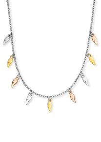 Kette mit Anh&auml;nger Engelsrufer "Flying Wings Tricolor", rosa (silberfarben, gelbgoldfarben, ros&eacute;goldfarben), Halsketten, Damen, Silber 925 (Sterlingsilber), L: 44 B: 1,33mm, Kette mit Anh&auml;nger, B:1,33mm