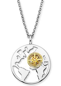 Kette mit Anh&auml;nger Engelsrufer "Aloha Bicolor", gold (silberfarben, gelbgoldfarben), Halsketten, Damen, Silber 925 (Sterlingsilber), L: 50 B: 1,42mm, Kette mit Anh&auml;nger, B:1,42mm