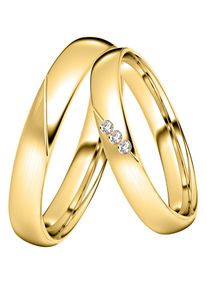 Trauring DOOSTI "Schmuck Geschenk Silber 925 Trauring Ehering Partnerring LIEBE" Gr. 64, gold (gelbgoldfarben), Fingerringe, Damen, 64, ohne Zirkonia, Silber 925 (Sterlingsilber), 3,5mm, Trauring, wahlweise mit oder ohne Zirkonia