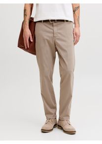 Jack & Jones Chinohose JACK & JONES "JPSTOLLIE VANCE CHINO NOOS", Herren, Gr. 31, L&auml;nge 32, lemon pepper, Web, Obermaterial: 97% Baumwolle, 3% Elasthan, unifarben, Hosen Chinohose