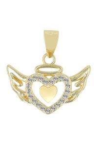 Adelia&acute;s Kettenanh&auml;nger ADELIA&acute;S "Damen Anh&auml;nger &iquest; Fl&uuml;gel Anh&auml;nger aus 925 Silber mit Zirkonia", gold, Schmuckanh&auml;nger, Damen, Kettenanh&auml;nger