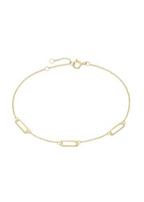 Armband Luigi Merano "Armband Ankerkette mit ovalen Gliedern, Gold 375", gold, Armb&auml;nder, Damen, Gelbgold 375, Armband