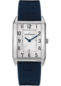 Quarzuhr Jacques Lemans "Torino", blau (dunkelblau), Armbanduhren, Herren, Quarzuhr, Armbanduhr, Herrenuhr, Lederarmband, analog, Datum