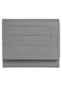 Geldb&ouml;rse Bruno Banani, Damen, grau, Leder, leicht gl&auml;nzend, unifarben, Kleinlederwaren Geldb&ouml;rse, echt Leder