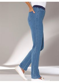 Stretch-Jeans Classic Basics, Damen, Gr. 235, Extrakurzgr&ouml;&szlig;en, blau (blau, bleached), 84% Baumwolle, 15% Polyester, 1% Elasthan, unifarben, lang, Jeans Stretch-Jeans