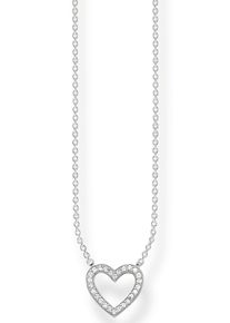 Kette mit Anh&auml;nger Thomas Sabo "KE1554-051-14-L45V" Gr. 45, bunt (silberfarben, wei&szlig;), Halsketten, Damen, 45, Silber 925 (recycelt), Kette mit Anh&auml;nger, mit Zirkonia (synth.)