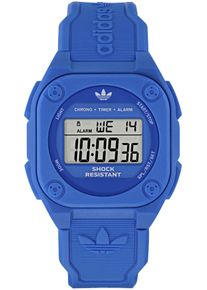 Chronograph adidas originals "CITY TECH FOUR", blau, Armbanduhren, Damen, Chronograph, Quarzuhr, Armbanduhr, Herrenuhr, Damenuhr,Datum, Stoppfunktion,digital